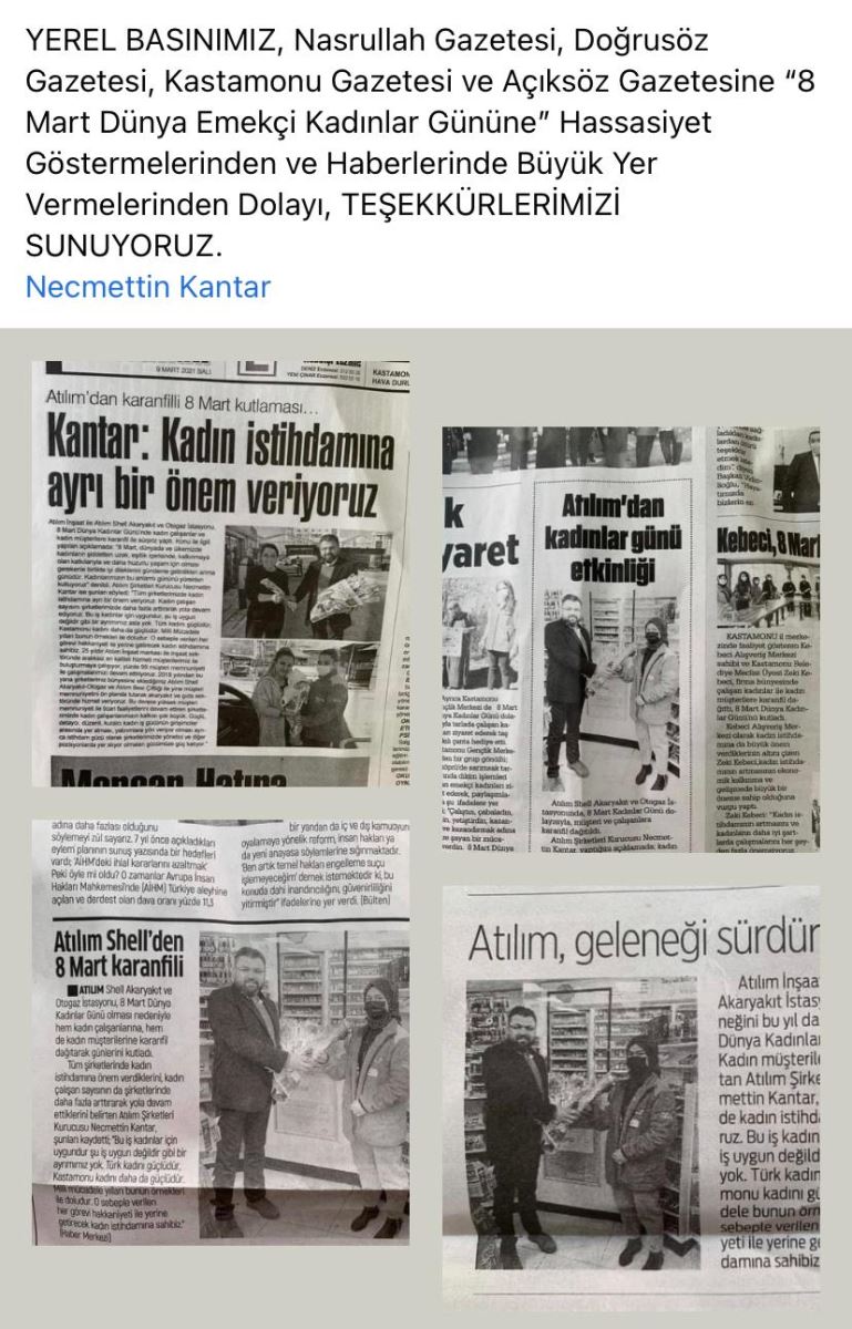 nefise köylü , necmettin kantar, atılım inşaat , kastamonu